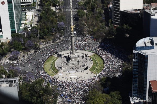 Marcha contra Trump en la Ciudad de México