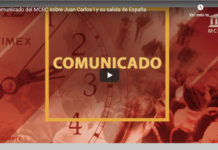 Comunicado del MCRC sobre Juan Carlos I y su salida de España
